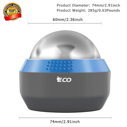 iECO Cold Massage Roller Ball - Ice Roller Ball for Muscles Deep Tissue, Cold & Heat Therapy, Plantar Fasciitis Roller - color: Gray+blue, size: 1 Count (Pack of 1)