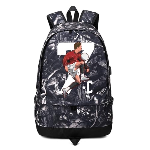 Soccer Player 7 Ball Storage Backpack Sports Equipment Depositary Multifunctional Bag For Men Women - color: Grey - 3