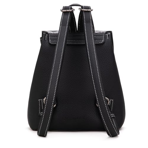 Montana West Black Leopard Print Small Backpack Purse for Women Vegan Leather Mini Womens Backpack Cute Convertible Shoulder Bag - color: Black Leopard Print