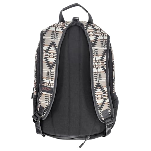 HOOEY Rockstar 20L Backpack - Compact Travel Backpack with Laptop Sleeve - Lightweight, Durable Daypack for Commuting, Hiking & Outdoor Use - Unisex Design (Charcoal/Tan Aztec) - color: Charcoal/Tan Aztec