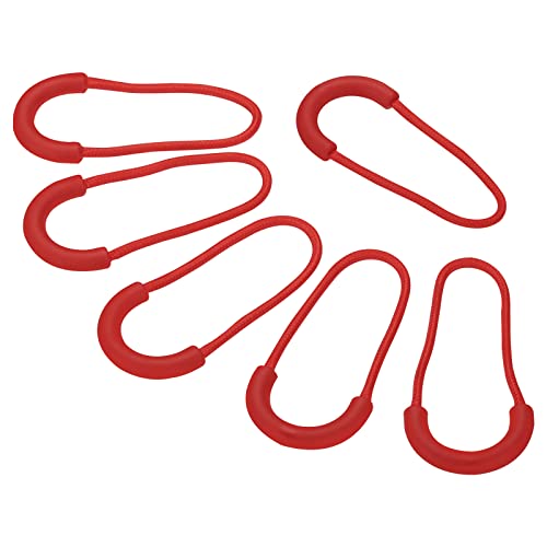 PATIKIL Zipper Pulls Replacement, 15 Pack Extension Cord Handle Plastic U-Shape Tab Tag Extender for Luggage Backpacks, Jackets, Handbags Red - color: Red, size: 75mm