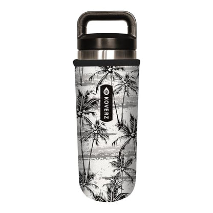 Water Bottle Sleeve, Neoprene Insulator, Fits 24-30 Oz. Water Bottle, Washable and Reusable, Large Size, Palms - color: Palms, size: Large 24-30oz