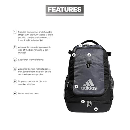 adidas Utility XL Team Backpack - color: Onix Grey
