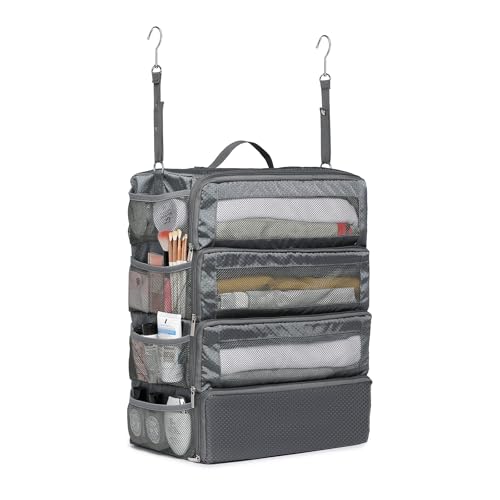 Suitcase Organizer Travel Bags Organizer for Luggage Compression Hanging Packing Cubes for Travel Carry on Closet (Bag Only) - color: Grey, size: Medium