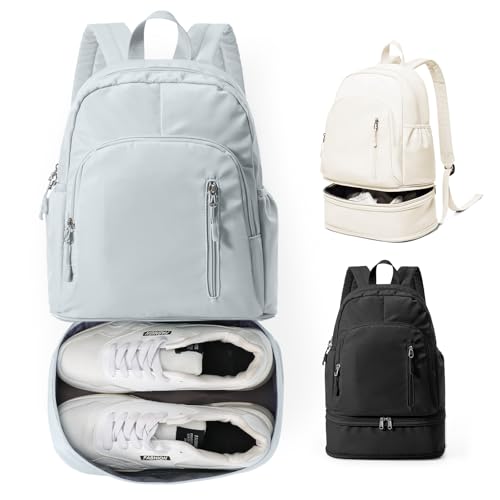 Gym Backpack for Women Men, Dance Volleyball Backpacks With Shoe Compartment, Sports Back pack For Yoga Fitness Beach Hiking Sports(Blue) - color: Blue
