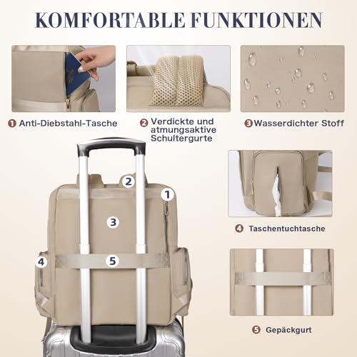 Diaper Bag Backpack, Baby Diaper Bag with 17 Pockets, Travel Baby Bag Backpack for Girl Boy, Large Diaper Bag with Changing Pad,USB Charging Port,Wet Dry Bag, Khaki - color: Warm Sand