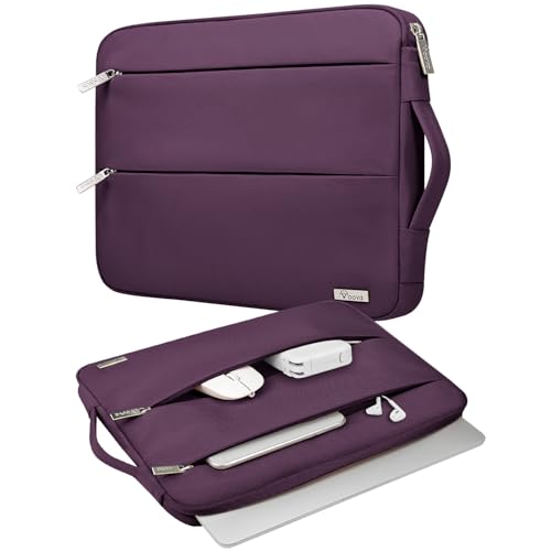 Voova Laptop Sleeve Carrying Case 14 15 Inch Compatible with MacBook Air 15 M2/M3/M4 2022-2025, MacBook Pro 15, Hp Chromebook 14, Waterproof Slim Computer Cover Bag,Dark Purple - color: Dark Purple, size: 14-15 Inch