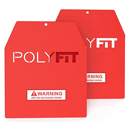 POLYFIT Weight Vest Plates - Weighted Plates for Strength Training Weight Vests - 4lb, 6lb, 9lb, 14lb, 19lb Pairs - color: 6 LB (Red) Pair