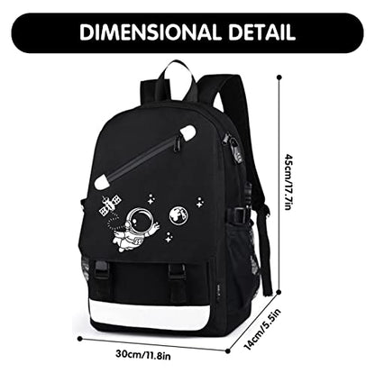 MCWTH School Backpacks for Teen Boys, Luminous School Bag Bookbags for Kids (Astronaut) - color: Astronaut