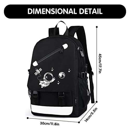 MCWTH School Backpacks for Teen Boys, Luminous School Bag Bookbags for Kids (Astronaut) - color: Astronaut