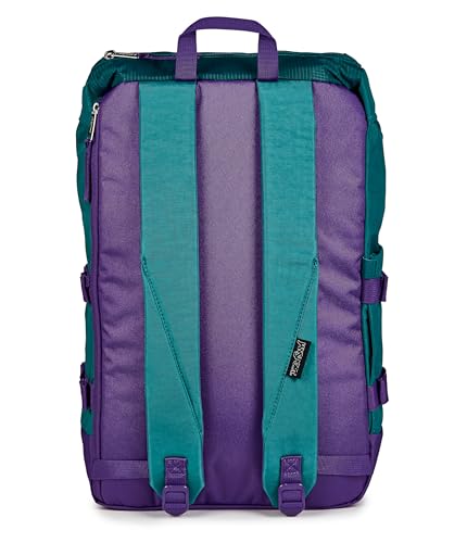 JanSport Skip Pack Backpack – 28L Capacity, Fits 13.5in Laptop, Large Main Compartment, Side Water Bottle Pocket – Ideal for Work & Travel, Emerald Pool - color: Emerald Pool