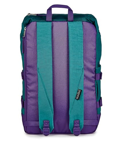 JanSport Skip Pack Backpack – 28L Capacity, Fits 13.5in Laptop, Large Main Compartment, Side Water Bottle Pocket – Ideal for Work & Travel, Emerald Pool - color: Emerald Pool