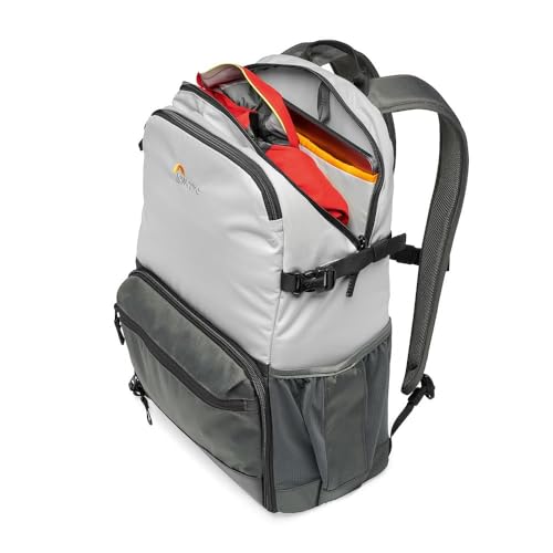 Lowepro LP37238-PWW Truckee BP 250 LX Outdoor Camera Backpack, Fits 15 inch Tablet, for Compact DSLR/Mirrorless, for Sony, Canon, Nikon, 1-2 Lenses, Gimbal, Video Drone, DJI, Osmo, Mavic, Light Grey - size: 250 LX, style: Truckee Bp 250 Lx (Grey)