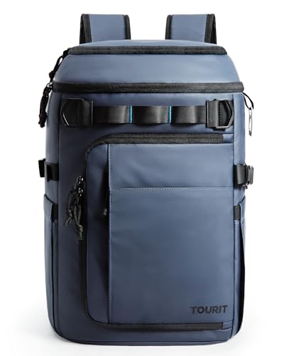 TOURIT Cooler Backpack 32 Cans Large Capacity Insulated Backpack Cooler Bag for Men Women to Picnic, Hiking - color: Navy Blue