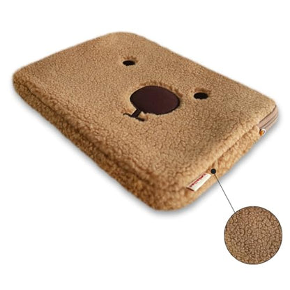 Pluffy HACHAN Laptop Pouch [13 inch/15 inch/17 inch] Cute Fluffy Laptop Pouch Case Sleeve for Women (Brown, 13 inch) - color: Brown, size: 13 inch