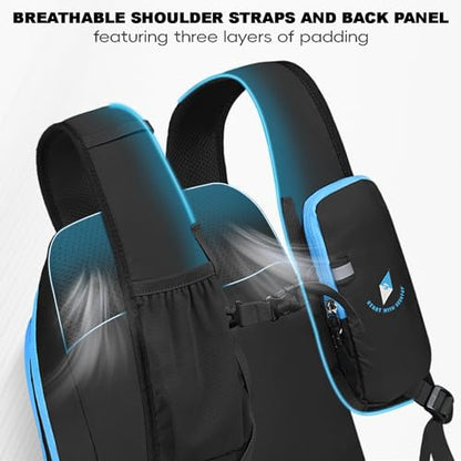 Seektop 15L Small Lightweight Hiking Backpack for Men Women Foldable Packable UltraLight Daypack for Travel Daily Outdoor - color: Black