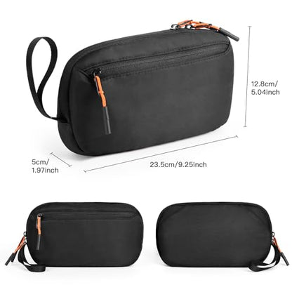 Cable Organizer Bag, Charger Organizer Pouch Case for Travel Accessories/Airplane Essentials/Electronics Tech Gadgets (Black)