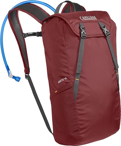 CamelBak Arete 18 Hydration Pack Backpack with 50oz Crux Reservoir, Ultralight Hiking Daypack - color: Rosewood