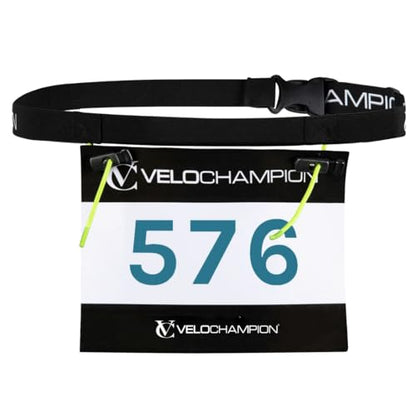 VeloChampion Lightweight Running Belt Waist Pack for Men Women - Elasticated Stretch Fit Race Number Holder - No Pins - 3 Sizes - Run. Triathlon. Cycle. Marathon. Jogging (1, Medium) - size: Medium