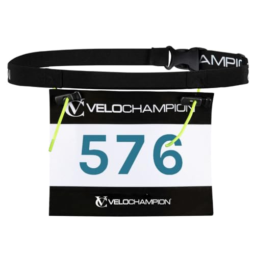 VeloChampion Lightweight Running Belt Waist Pack for Men Women - Elasticated Stretch Fit Race Number Holder - No Pins - 3 Sizes - Run. Triathlon. Cycle. Marathon. Jogging (1, X-Small) - size: X-Small