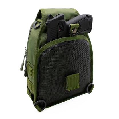 Viriber Tactical Backpack, Waterproof Military Cross-body Molle Sling Shoulder Backpack Chest Bag for Outdoor Every Day Carry Green - color: Green