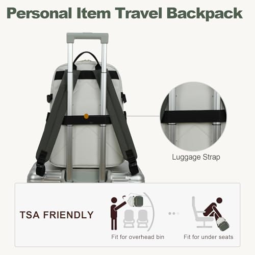 VANKEAN Laptop Backpack for Women (Beige-Army Green, 15.6 Inch) - color: Beige-army Green, size: 15.6 Inch