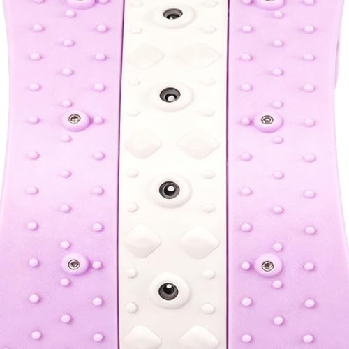 Lower Back Stretcher - 4 Level Adjustable Curved with Massage Points | Back Cracker Board,for Home Gym Yoga Studio Office Car Bedroom Living Room - color: Purple