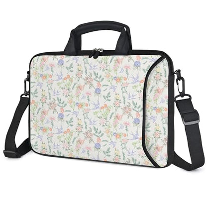 RICHEN 17 inch Laptop Shoulder Bag Carrying Case with Handle Fits 15.6/16/17/17.3/17.4 inch Laptop Notebook (Flowers Swallows, 16-17.3 inch) - color: Flowers Swallows
