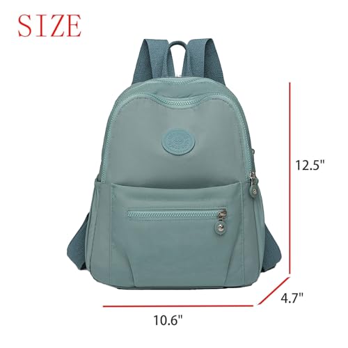 Simple Casual Solid Color Lightweight College Work Backpack Anti Theft Travel Backpack Daypack for Women (Grey Blue) - color: Grey Blue