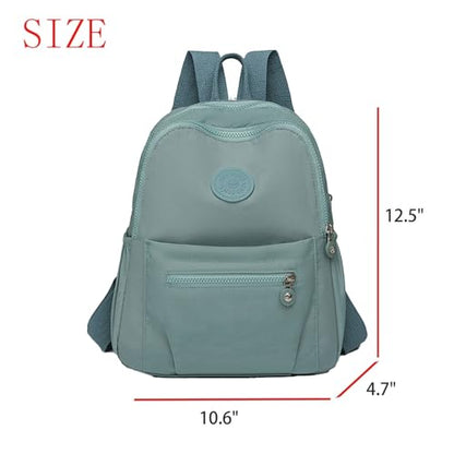 Simple Casual Solid Color Lightweight College Work Backpack Anti Theft Travel Backpack Daypack for Women (Grey Blue) - color: Grey Blue