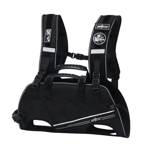 Wakytu Dog Lift Harness for Small Dogs,Dog Backpack Carrier,Adjustable Padded Breathable Straps for Dogs, Disabled, Joint Injuries, Arthritis,L(18.5-29.5LBS) - color: 1.0 Black, size: L（18.5-29.5lbs）