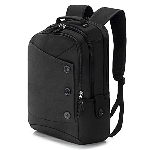 KINGSLONG 15.6 inch Laptop Backpack for Men Women, Water Resistant Computer Bag with USB Charging Port. Notebook Bag Suitable for College Travel Work Gifts Black - color: Black, size: 15.6 inch