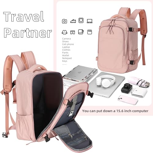 Travel Backpack For Women Menk,Airline Approved Carry on Backpack,Casual Daypack for Business Travel Essentials (Grey) - color: Grey