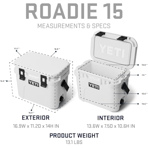 YETI Roadie 15 Hard Cooler with DoubleDuty Shoulder Strap - color: Tan