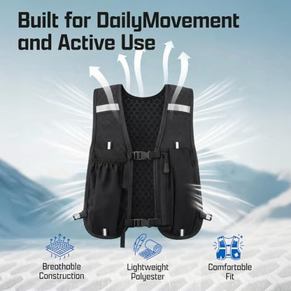 Tomum Running Vest for Women Men - Hydration Backpack Water Bottle Runner Vest for Hiking Trail Run Marathon Jogging - Lightweight Reflective Runners Vests Water Bag Back Pack with Phone Pocket
