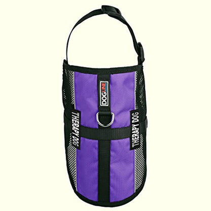 Dogline MaxAire Multi-Purpose Mesh Vest for Dogs and 2 Removable Therapy Dog Patches, Medium, Purple - color: Purple, size: Girth 17 by 21"