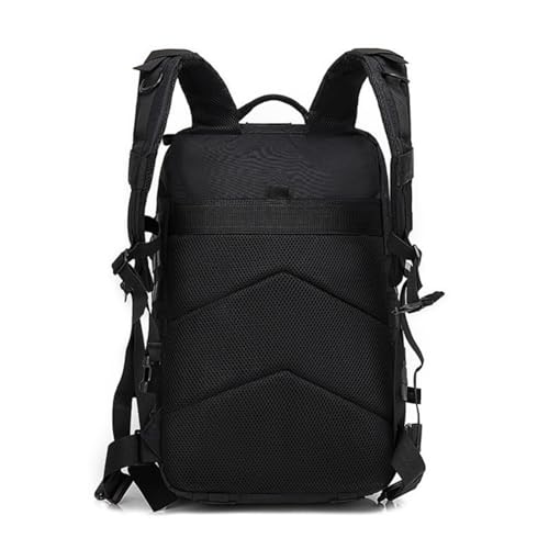 45L Military Tactical Backpack for Men & Women Bug Out Bag Assault pack Molle Daypack Hiking Trekking Rucksack(Black) - color: Black