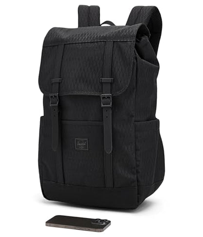 Herschel Supply Co. Unisex Retreat™ Backpack Black Diamond/Black One Size - color: Black Diamond/Black, size: Standard - 23L