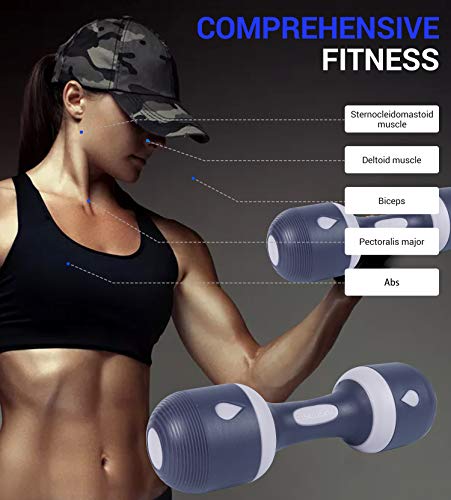 Nice C Adjustable Dumbbells Weights, Neoprene All-in-1 Options, Non-Slip, All-Purpose, Home, Gym, Office - style: Black Purple 11lb Pair