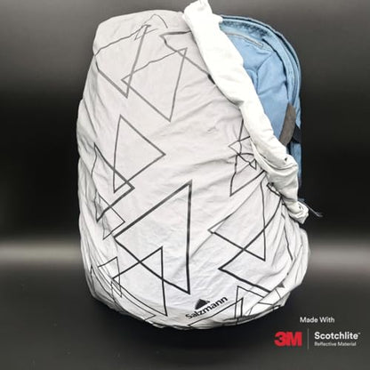 Salzmann Reflective Backpack Cover | Waterproof Hi-Vis | Silver | Made with 3M Scotchlite | High Visibility, Weatherproof Cover | For Cycling & Outdoor Activities - size: Silver Triangle (Standard)