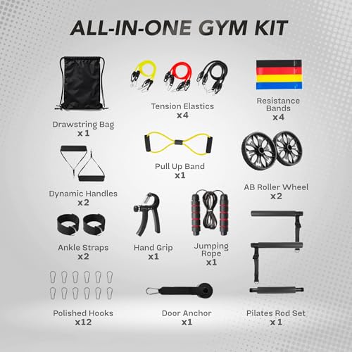 Push Up Board - Portable Multifunction All-in-One Fitness Accessories, Includes Resistance Bands & Pull Up Band, Durable Workout Board for Home Gym, Great Chest Workout Equipment