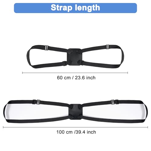 Chelmon 2 Pack Luggage Straps, Ajustable Elastic Bungee Belt for Suitcases, Add Extra Bag Easy and Securely for Travel - color: Black-2pack