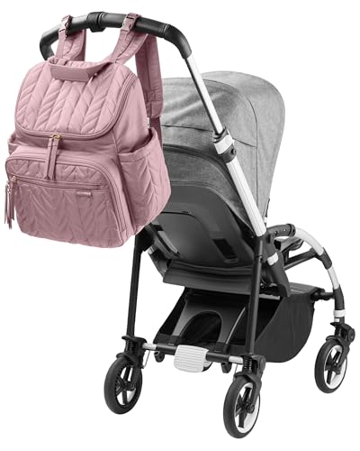 Skip Hop Diaper Bag Backpack: Forma, Multi-Function Baby Travel Bag with Changing Pad & Stroller Attachment, Mauve Mist - color: Mauve Mist