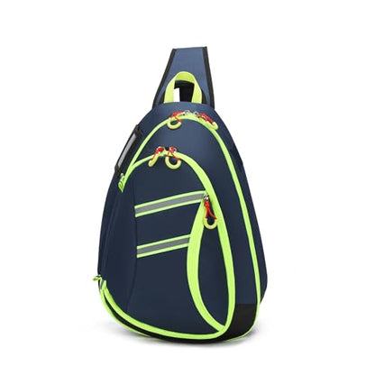 First Aid Sling Bag Backpack,Sling Crossbody Bag,Heavy Duty Emergencies Medical Bag,For Cycling Camping Traveling. (Blue, L) - color: Blue, size: Large