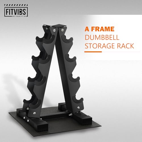 Fitvids A-Frame Dumbbell Weight Rack, Vertical Storage Rack for Dumbbells, Weight Stand Only for Home Gym Space Saver, 4-Tier or 5-Tier Option - style: A-Frame, 4-Tier