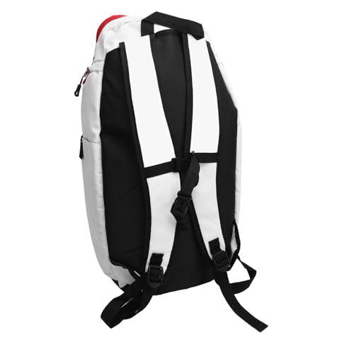 Basketball Backpack with Laptop Compartment, Large Capacity, Wet and Dry Segregation, Water, Lightweight Sports Backpack for Exercise Supplies and Daily Commute - color: White Red