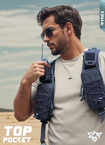 WYNEX Molle Backpack Accessories Pouch of Curve Design Version, Tactical Backpack Strap Pouch Hiking Backpack Attachment Pack - color: Black-1pcs Left
