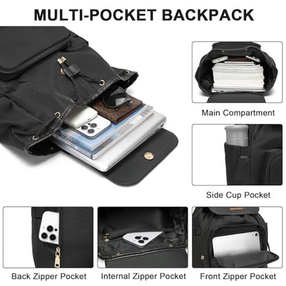 seyfocnia Gym Backpack for Women, Gym Bag with Shoe Compartment Lightweight Travel Workout Sports Backpack Womens Black