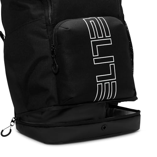 Nike, Unisex, Varsity Elite Backpack (32L), Black/Black/Metallic Silver, One Size - color: Black/Black/Metallic Silver, size: One Size
