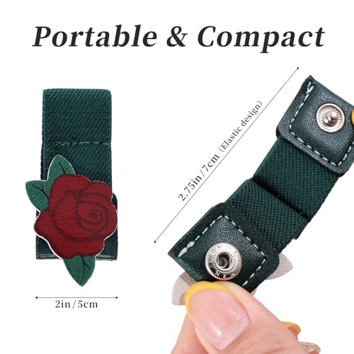 2 PCS Cord Organizer,Cord Keeper,Cable Organizer USB Holder,Cable Straps,Earbud case,wrap Headphone,Headset Winder,Earphone Clips Ties,stocking stuffers Gifts for Women Leather Rose - style: Rose